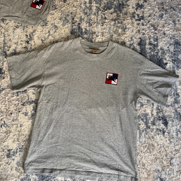 Burberry Breggen Logo Tee in Pale Grey